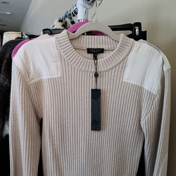 rag & bone Women's Toasted Oatmeal Wool Sweater - Picture 1 of 7